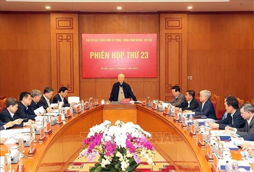 Tổng Bí thư Nguyễn Phú Trọng chủ trì Phiên họp thứ 23 của Ban Chỉ đạo Trung ương về phòng, chống tham nhũng, tiêu cực